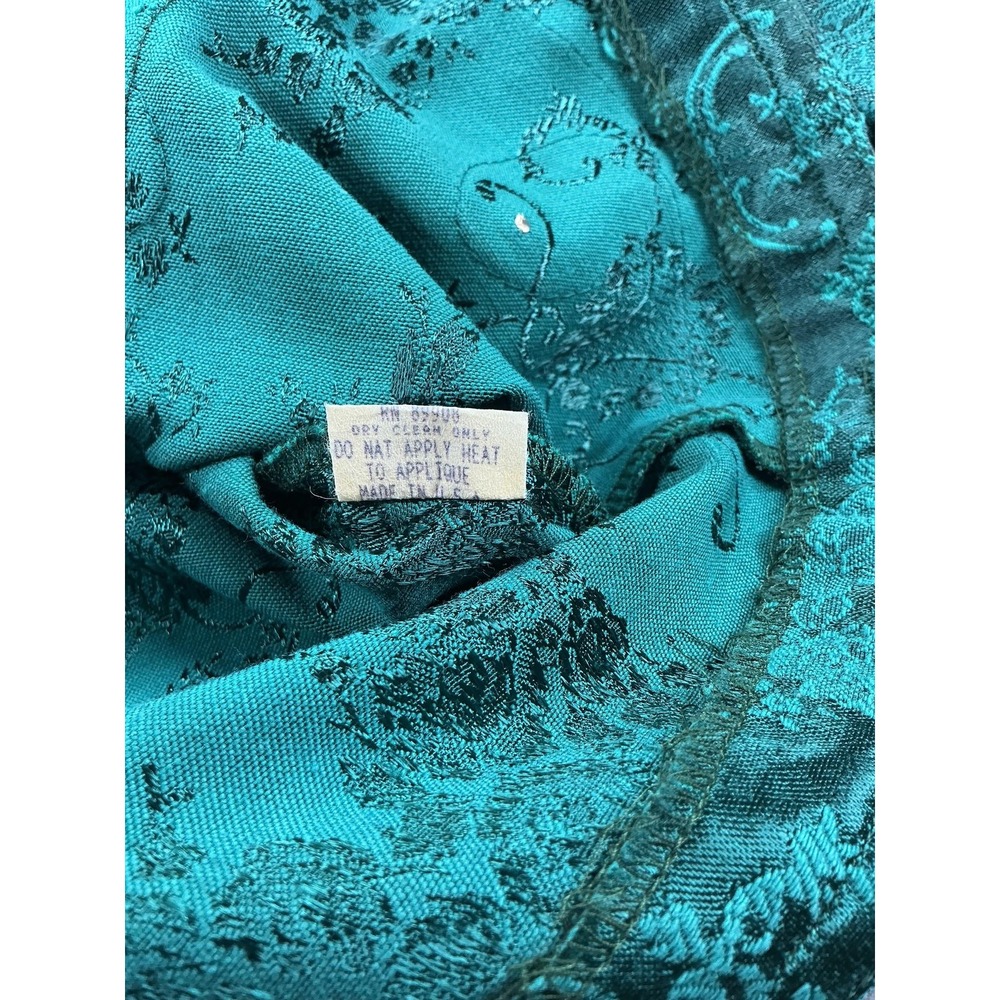 Nah Nah Jacket Womens 8P Green Floral Brocade Button Front Petite‎ Formal - Picture 7 of 10
